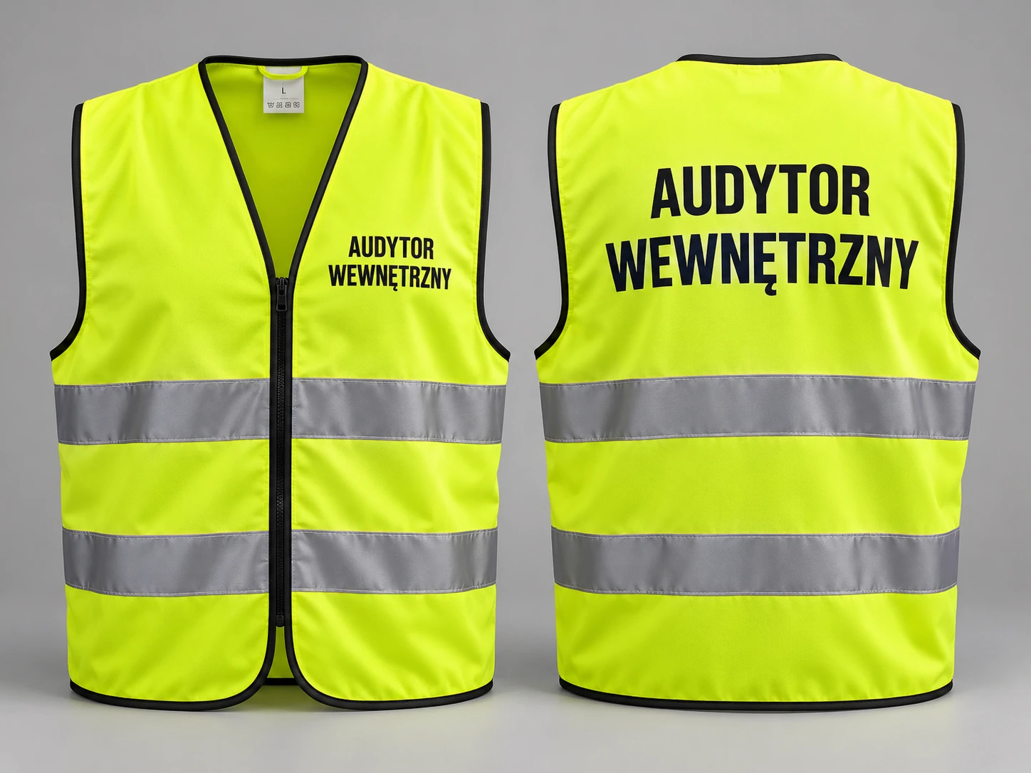 Kamizelka ostrzegawcza Audytor Wewnętrzny z elementami odblaskowymi.