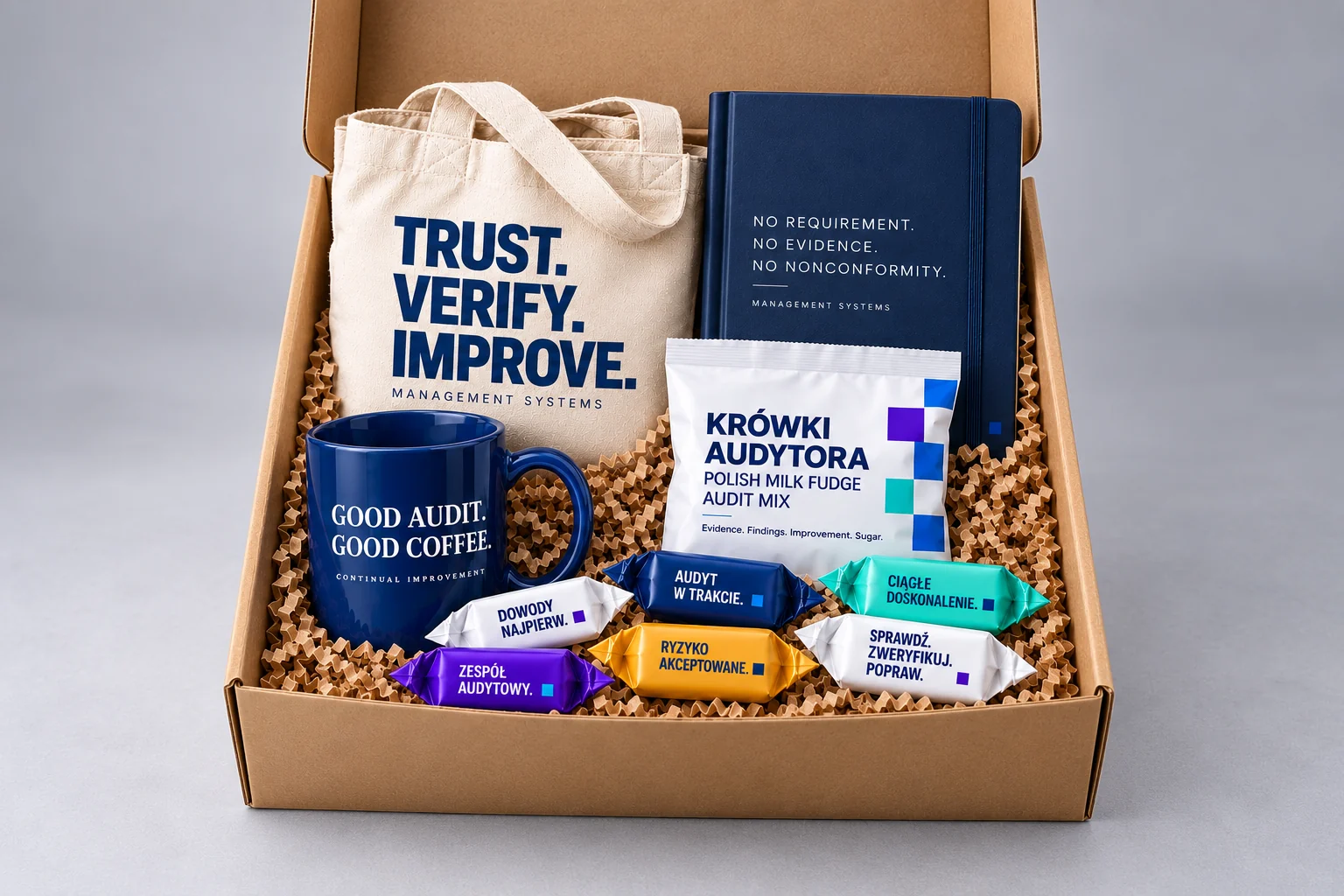 Starter Box Audytora z produktami kolekcji Certiget